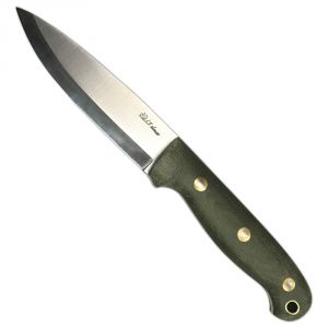 LT Wright Handcrafted Knives GNS Green Matte Scandi Fixed Blade Knife